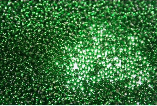 Perline Toho Round Rocailles 11/0, 10gr. Silver-Lined Grass Green Col.27B