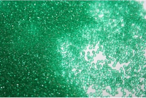 Perline Toho Round Rocailles 15/0, 10gr. Transparent Beach Glass Green