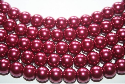 Perline Vetro Porpora Sfera 10mm - Filo 44pz