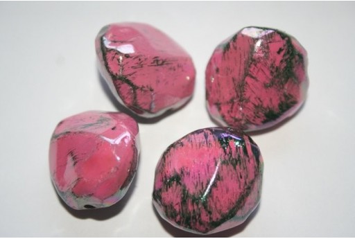 12 Perline Acrilico Rosa Sfera 16mm AC88A