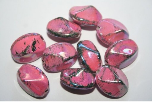 12 Perline Acrilico Rosa Sfera 16mm AC88A