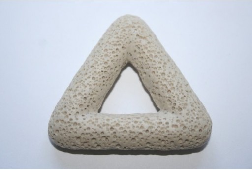 Pendente Lava Beige Triangolo 54x51mm - 1pz