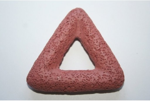 Pendente Lava Rosso Mattone Triangolo 54x51mm-1pz