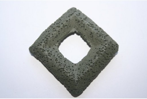 Pendente Lava Verde Scuro Rombo 63x63mm - 1pz