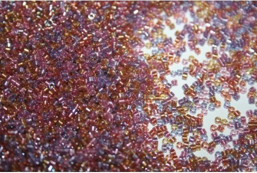 Perline Delica Miyuki Lined Purple/Salmon Mix 11/0 - 8gr