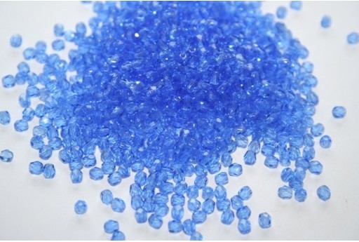 60 Perline Mezzi Cristalli 3mm Crystal Col.00030