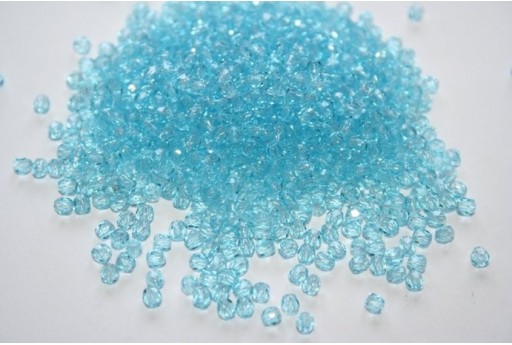 Perline Mezzi Cristalli Aquamarine 3mm - 60pz