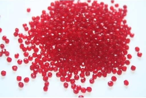 Perline Mezzi Cristalli Siam Ruby 3mm - 60pz