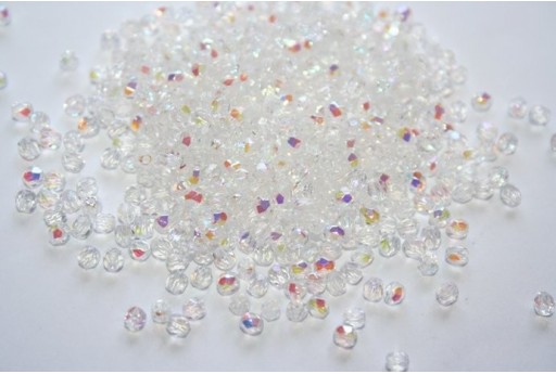 60 Perline Mezzi Cristalli 3mm Crystal Col.00030