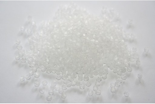 60 Perline Mezzi Cristalli 3mm Crystal Col.00030