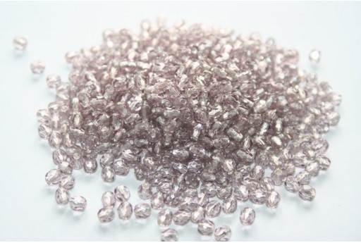 60 Perline Mezzi Cristalli 4mm Crystal Col.00030