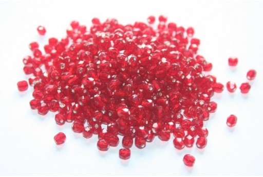 60 Perline Mezzi Cristalli 4mm Crystal Col.00030