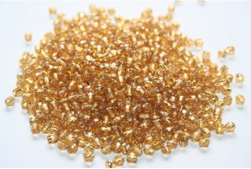 60 Perline Mezzi Cristalli 4mm Crystal Col.00030