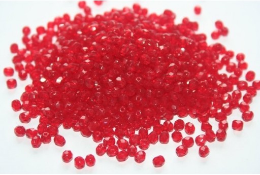 Perline Mezzi Cristalli Siam Ruby