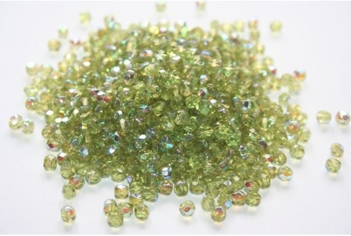 60 Perline Mezzi Cristalli 4mm Crystal Col.00030