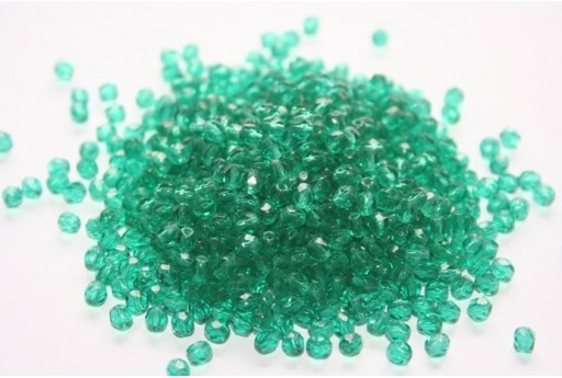 Perline Mezzi Cristalli Emerald