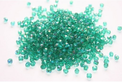 60 Perline Mezzi Cristalli 4mm Crystal Col.00030