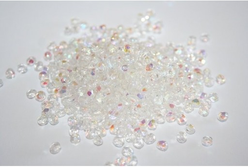 60 Perline Mezzi Cristalli 4mm Crystal Col.00030