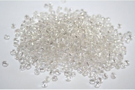 60 Perline Mezzi Cristalli 4mm Crystal Col.00030