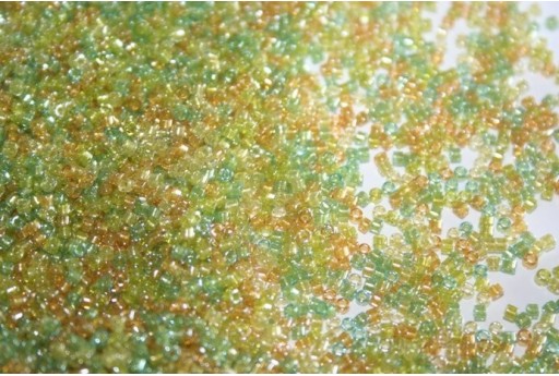 Perline Delica Miyuki Lined Amber/Peridot Mix 11/0 - 8gr