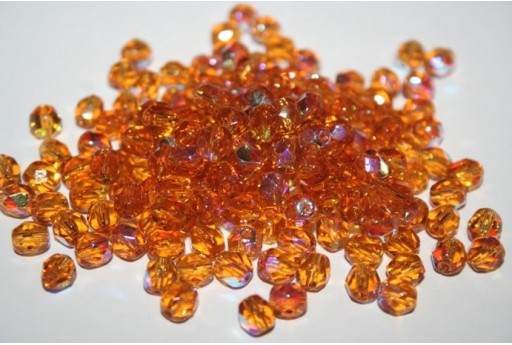 Perline Mezzi Cristalli 6mm, 30pz, Medium Topaz AB Col.X10060