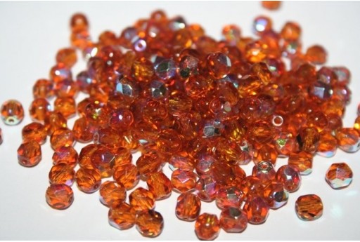 Perline Mezzi Cristalli Dark Topaz AB 6mm - 30pz