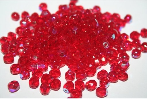 Perline Mezzi Cristalli 6mm, 30pz, Siam Ruby AB Col.X90080