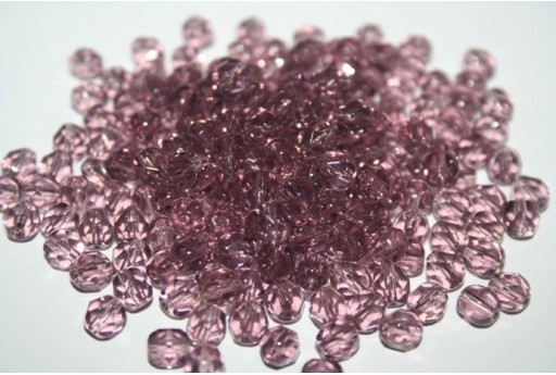 Perline Mezzi Cristalli Amethyst 6mm - 30pz