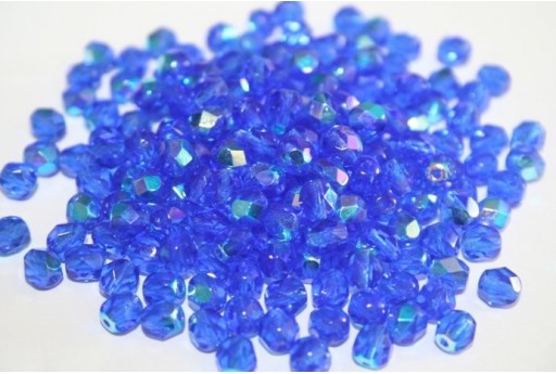 Perline Mezzi Cristalli 6mm, 30pz, Sapphire AB Col.X30060