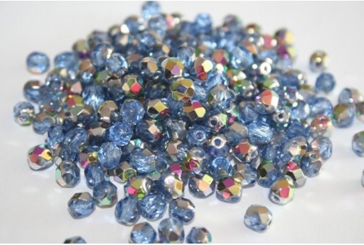 Perline Mezzi Cristalli 6mm, 30pz, Vitral-Sapphire Col.V30030