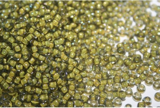 Perline Toho Round Rocailles 6/0, 10gr., Luster Black Diamond/Opaque Yellow Col.246