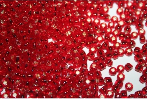 Perline Toho Round Rocailles 6/0, 10gr., Silver-Lined Ruby Col.25C