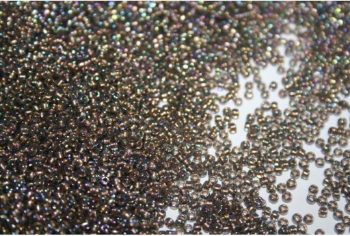 10gr Perline Rocailles Toho 11/0 Inside Color Gold Luster Crystal/Opaque Gray Col.266