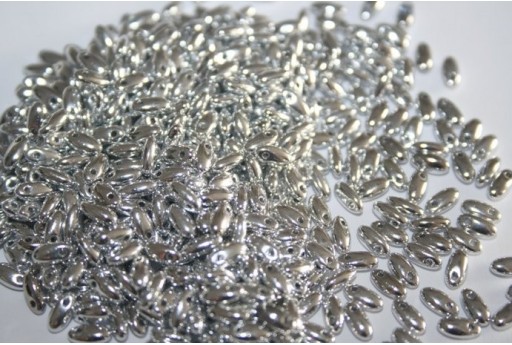 Perline Rizo 2,5x6mm, 10gr., Silver Col.27000CR