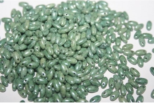 Perline Rizo 2,5x6mm, 10gr., Green Luster Col.14459WH