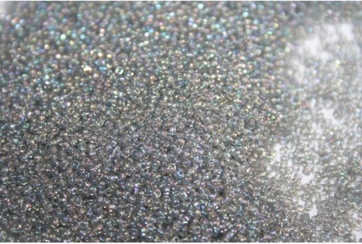 Perline Toho Round Rocailles 15/0, 10gr. Trans-Rainbow Black Diamond