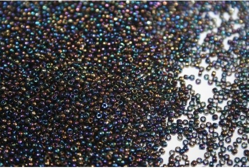 Perline Toho Round Rocailles 15/0, 10gr. Metallic Rainbow Iris