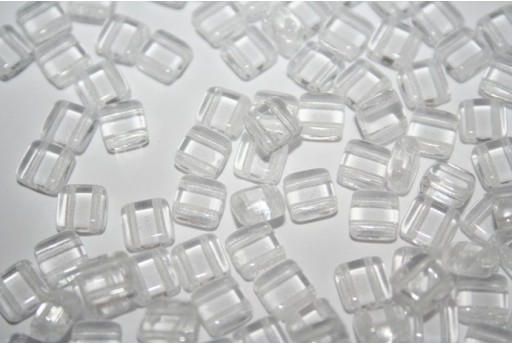 Perline Tile 6mm, 50Pz., Crystal Col.00030