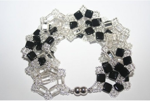 Perline Tile 6mm, 50Pz., Crystal AB Col.X00030 2