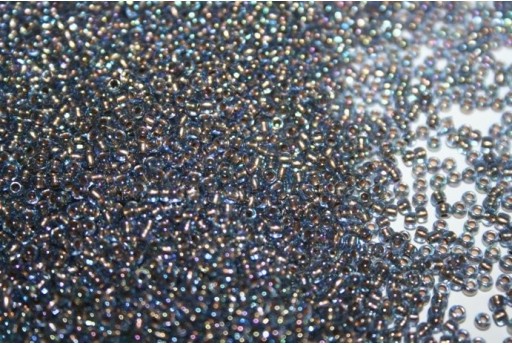 10gr Perline Rocailles Toho 11/0 Inside Color Gold Luster Crystal/Opaque Gray Col.266