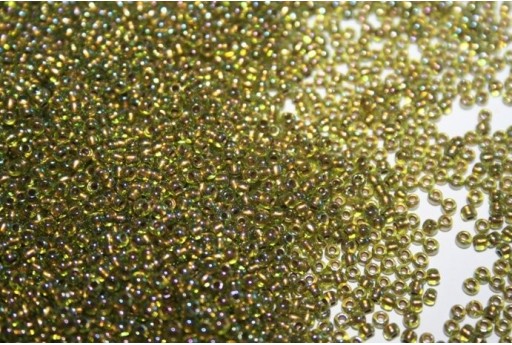 10gr Perline Rocailles Toho 11/0 Inside Color Gold Luster Crystal/Opaque Gray Col.266