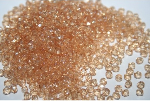 Perline Mezzi Cristalli Luster-Transparent Champagne 3mm - 60pz