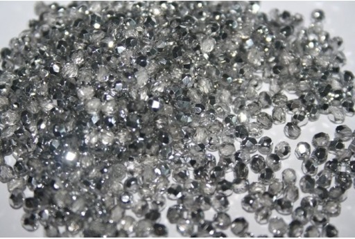 60 Perline Mezzi Cristalli 3mm Crystal Col.00030