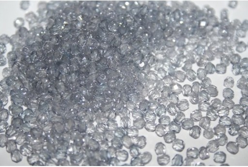 60 Perline Mezzi Cristalli 3mm Crystal Col.00030