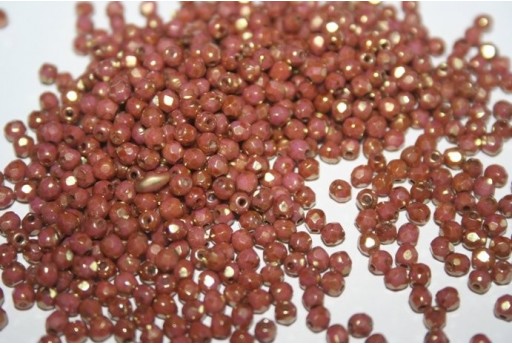 Perline Mezzi Cristalli Luster-Opaque Rose/Gold Topaz 3mm - 60pz