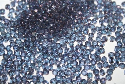 60 Perline Mezzi Cristalli 3mm Crystal Col.00030