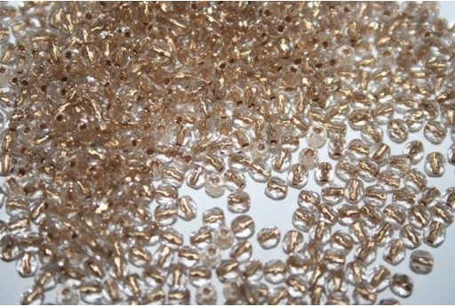 60 Perline Mezzi Cristalli 3mm Crystal Col.00030