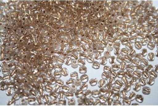 Perline Mezzi Cristalli Copper Line-Crystal 3mm - 60pz