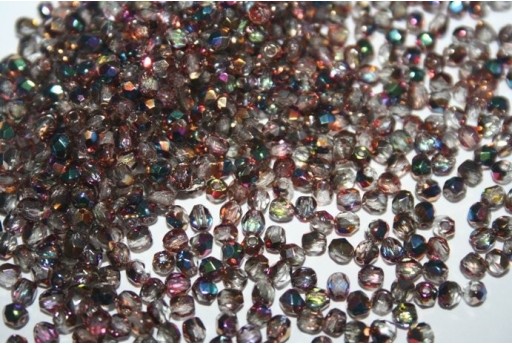 60 Perline Mezzi Cristalli 3mm Crystal Col.00030