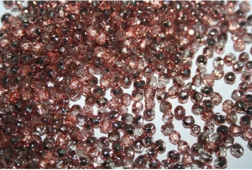 60 Perline Mezzi Cristalli 3mm Crystal Col.00030